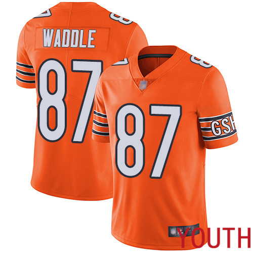 Chicago Bears Limited Orange Youth Tom Waddle Alternate Jersey NFL Football #87 Vapor Untouchable->youth nfl jersey->Youth Jersey